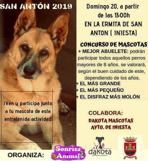 Sonrisa Animal de Iniesta organiza un concurso de mascotas para San Antón